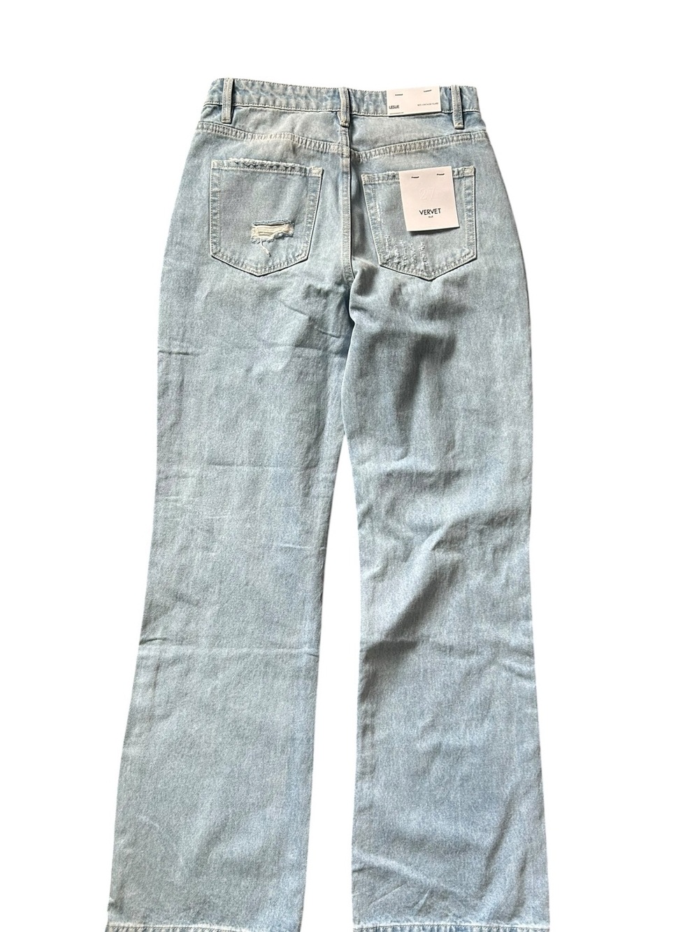 Vervet Blue Leslie Women’s 27 Distressed 90’s Vintage Flair NWT - Picture 2 of 7
